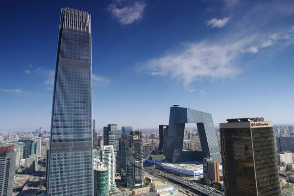 北京第一高楼国贸大厦建成开业_图片频道_财新网