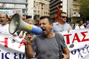 债危雅典公交系统罢工抗议政府减支