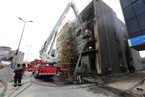 利比亚“救国政府”电视大楼遭武装分子纵火烧毁