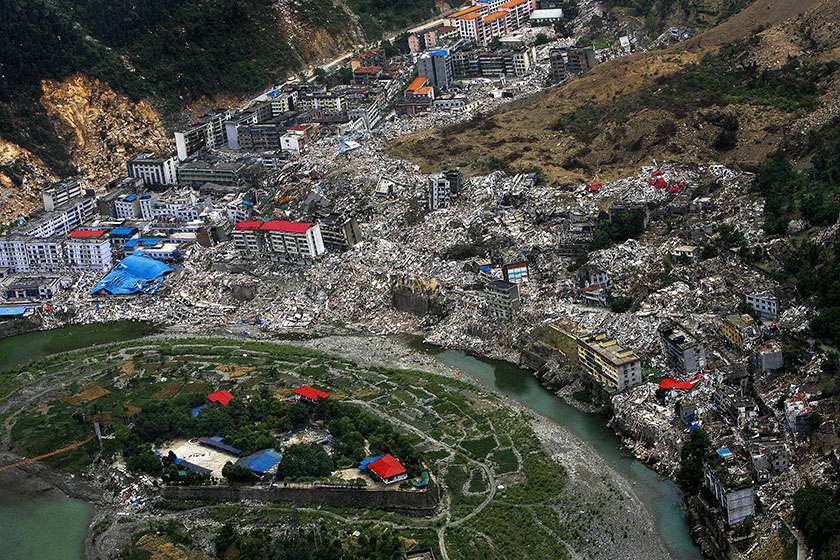 Beichuan was almost completely leveled by the earthquake. The government relocated the county headquarters to Yongchang, about 20 kilometers away, after the disaster. Photo: VCG_Gallery: Remembering Wenchuan