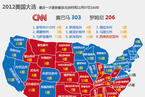 图表：2012美国总统选举得票分布情况