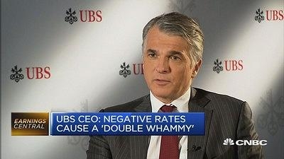 瑞银CEO：负利率让欧洲银行祸不单行