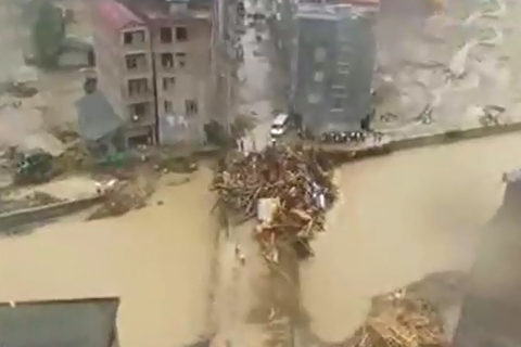 广西环江遭遇1958年以来最大洪水
