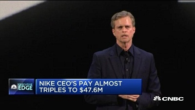 耐克CEO工资涨2倍