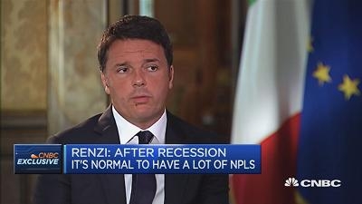 意大利总理：经济增长是消化不良贷款的最好办法