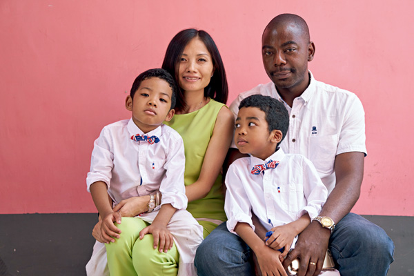 Chinese-African Family