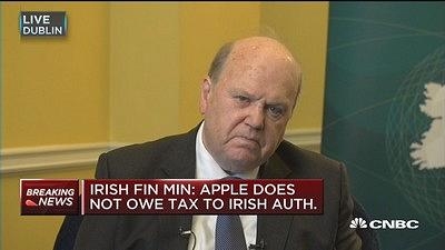 爱尔兰财长回应欧盟罚单：苹果不欠爱尔兰