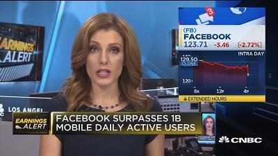 Facebook业绩超预期 股价反而下跌