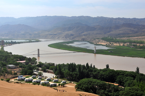 The Yellow River flows through Zhongwei in the Ningxia region. Photo:IC