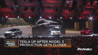 特斯拉Model 3准备量产 股价上涨
