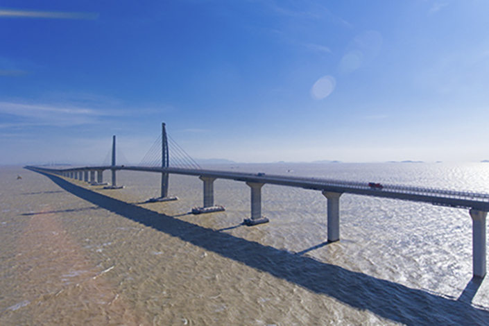 The Zhuhai section of the Hong Kong-Zhuhai-Macau Bridge in Zhuhai, Guangdong province, China on Dec. 27, 2016. The bridge is on track to reach a major milestone later this year with the completion of the Hong Kong portion. Photo: IC