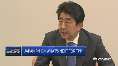 安倍：美国退出后 日本必须担起TPP领导责任