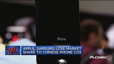 机构：Q1苹果三星手机份额均下滑 中国厂商正崛起