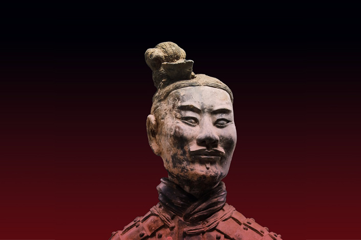 The Terracotta Army is a collection of terracotta sculptures depicting the armies of Qin Shi Huang, the first Emperor of China. It is a form of funerary art buried with the emperor in 210–209 BCE and whose purpose was to protect the emperor in his afterlife. Photo: The Met