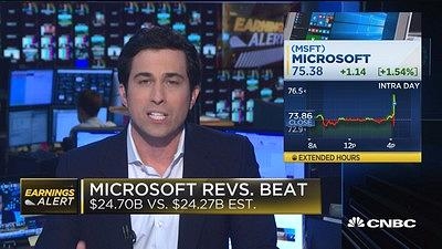 微软二季度业绩超预期