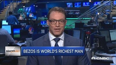 贝索斯短暂成世界首富 财富日均增6000万美元