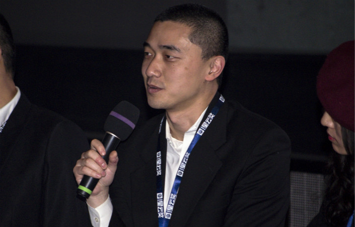Sci-fi author and translator Ken Liu speaks at a Xingyun (Nebula) Award for Global Chinese Science Fiction forum at the Inside-Out Theatre in Beijing in November 2014. Photo: IC