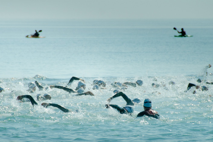 Most of China’s open water swimming events are crammed into the summertime National Swimming Week. Last year more than 120 were held over the week. Photo: Visual China