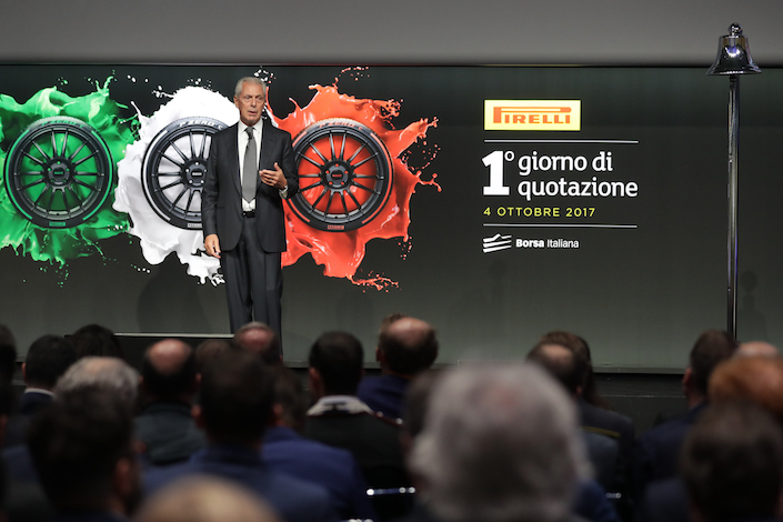 With its shares closing at 6.47 euros ($7.61) on its first day of trading, Italian tire maker Pirelli is worth about 6.5 billion euros, or about 8.5% less than its 7.1 billion euro valuation when it was bought by China National Chemical Corp. two years ago. Photo: IC