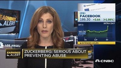 Facebook业绩超预期 扎克伯格称正加强安全投资