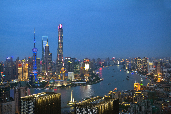 Skyscrapers in the Lujiazui Financial District overlook the bund in Shanghai on Sept. 4. Photo: Visual China