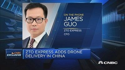 中通CFO：无人机送快递在中国农村地区前景广阔
