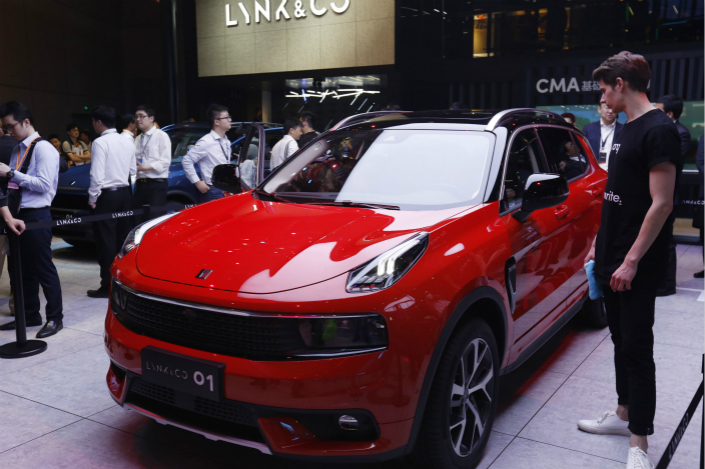 Geely aims to sell 2 million cars worldwide by 2020 and hopes that by then a quarter of its total sales will consist of Lynk & Co vehicles such as the 01 (pictured). Photo: Visual China