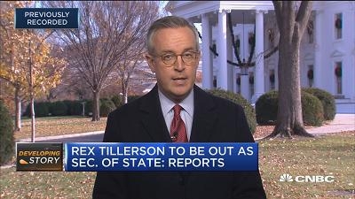 媒体称白宫计划近期罢免国务卿蒂勒森 白宫未予以否认