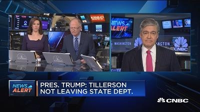 特朗普：国务卿蒂勒森不会离职 媒体搞“假新闻”