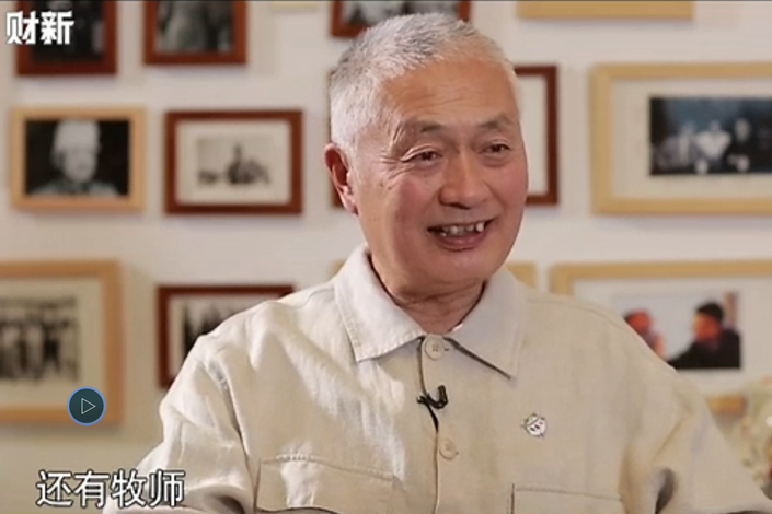 A video grab of a Caixin interview with Chen Xiaolu originally published in January 2015. Chen was catapulted into the limelight after admitting to humiliating his teachers during the Cultural Revolution Photo: Caixin