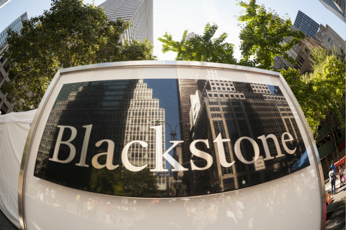 The entrance of the Blackstone Group LP's New York City headquarters is seen on Aug. 19. Photo: IC