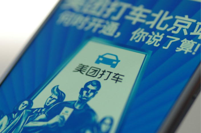 Staring Wednesday, Meituan’s users in Shanghai can hail rides through its app. Photo: IC