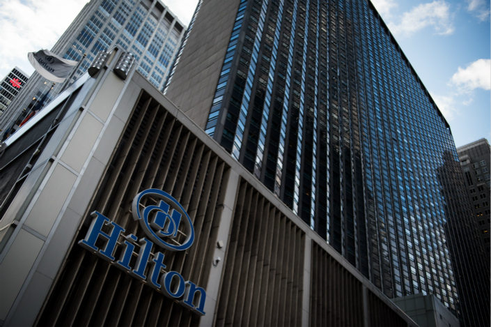 A Hilton hotel in New York's Midtown, pictured in October 2016. HNA Group's purchase of a stake in Hilton was one of the largest in its global spending spree. Photo: VCG