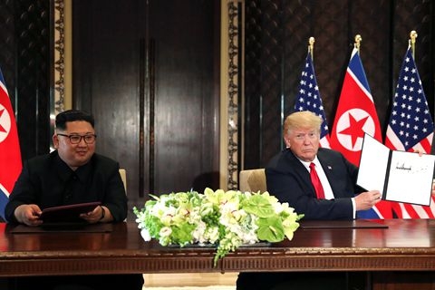 “金特会”声明：美国提供安全保证 朝鲜重申无核化目标