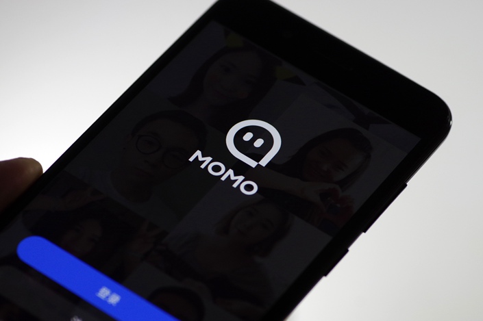 Shares in dating app operator Momo slid another 5.5% in Wednesday trade in New York. Photo: IC