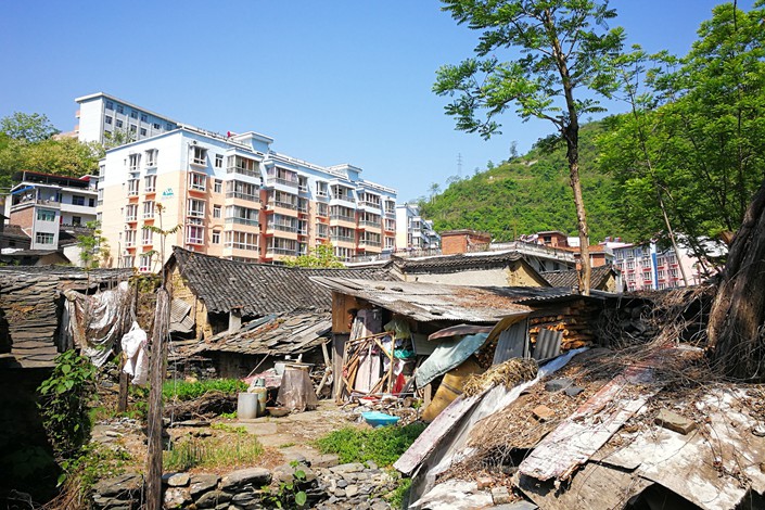 A shantytown in the city of Ankang, Shaanxi province, on April 18. Photo: VCG