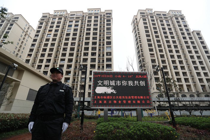 A residential community in Shanghai's Yangpu district on March 20. Photo: VCG