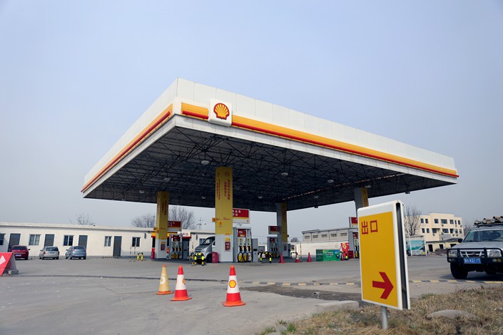 A Shell gas station in East China’s Shandong province on March 21. Photo: VCG