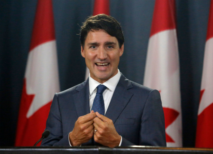 Canadian Prime Minister Justin Trudeau announces new trade agreement with U.S., Mexico. Photo: VCG