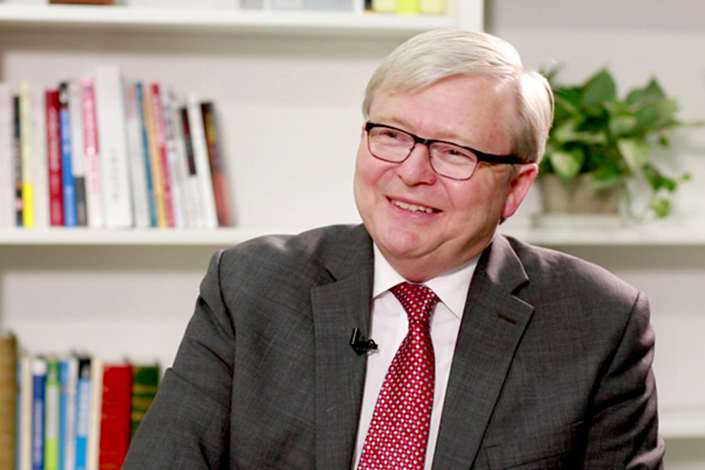 Former Australian prime minister Kevin Rudd. Caixin file photo.