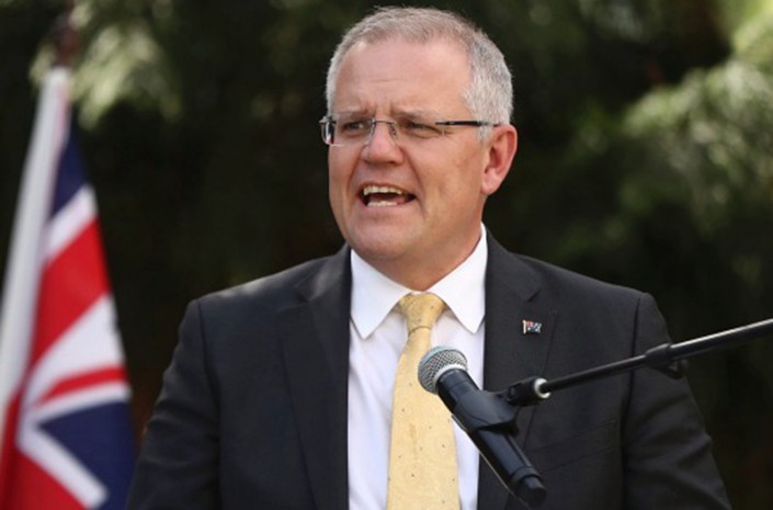 Australian Prime Minister Scott Morrison says: “We cannot pretend that ongoing trade tensions do not pose real threats to the global economy.” Photo:  AFR