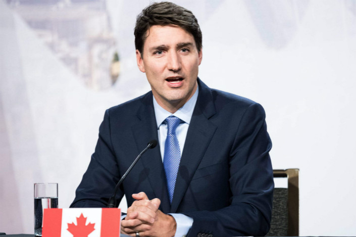 Canadian Prime Minister Justin Trudeau at a meeting in Montreal earlier this month. Trudeau confirmed an unnamed Canadian had been arrested in China. Photo: VCG