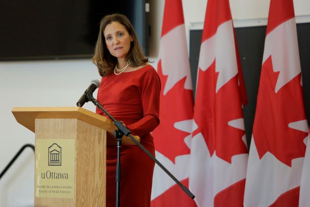 Canadian Foreign Minister Chrystia Freeland. Photo: VCG