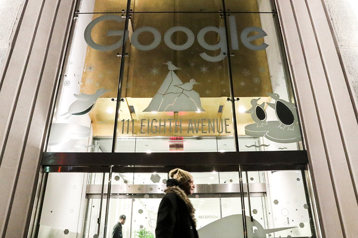The headquarters of Google LLC is seen in the New York City borough of Manhattan on Monday. Photo: VCG
