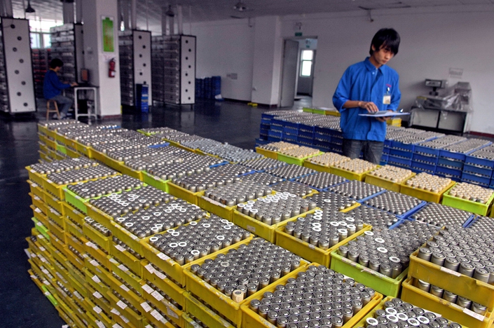 A lithium battery manufacturer in Shenzhen. Photo: VCG