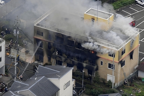 日本京都动画工作室纵火案已致33死 公司曾遭死亡恐吓