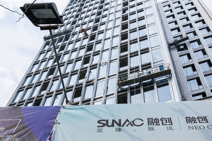 Sunac revenue grew 64.9% year-on-year in the first half to 76.8 billion yuan, compared with 215% growth a year ago. Photo: VCG