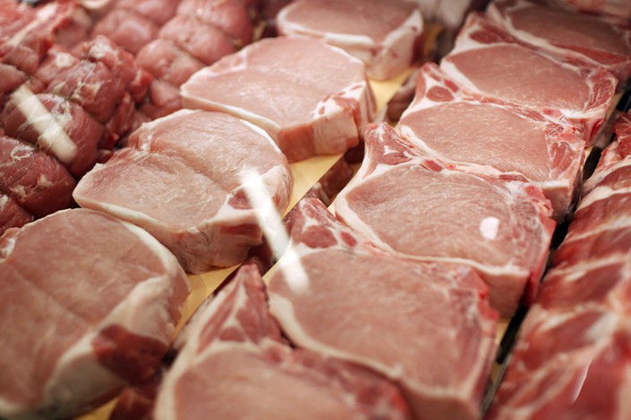 Pork chops are displayed for sale during the grand opening of a Whole Foods Market Inc. location in Burbank, California, on June 20, 2018. Photo: Bloomberg