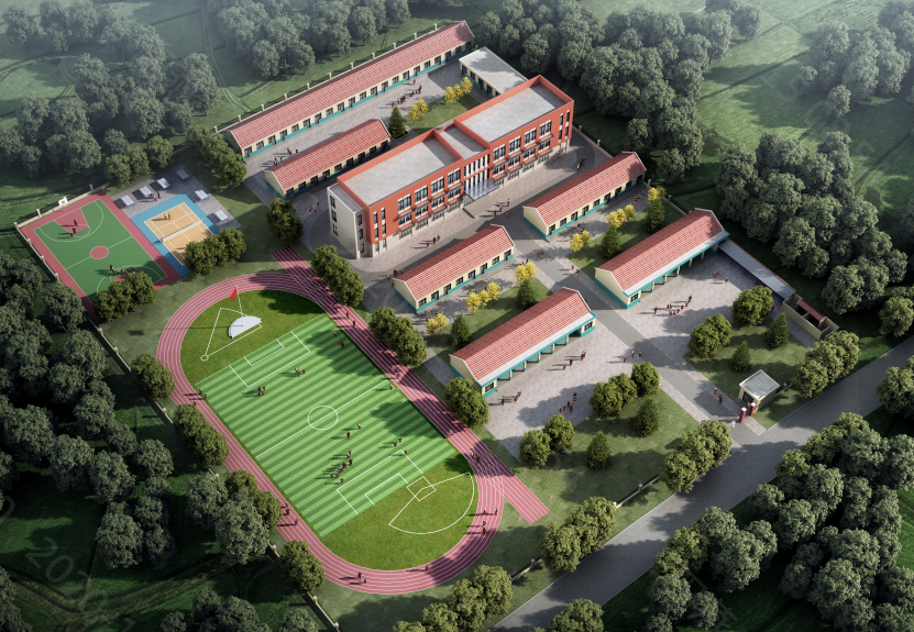 图5：济南分行为学校规划的新教学楼效果图，预计明年建成