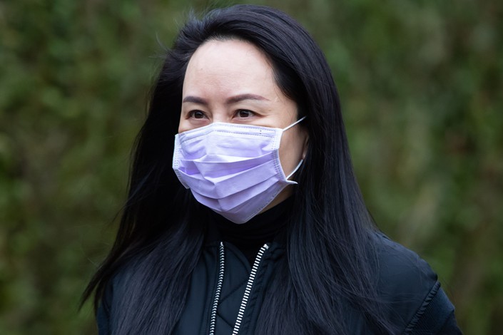 Meng Wanzhou, chief financial officer of Huawei, leaves her home to go to court in Vancouver, Canada, on Friday. Photo: Bloomberg